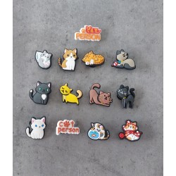 6 Croc Charms Cats