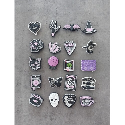 6 Croc Charms Witchy