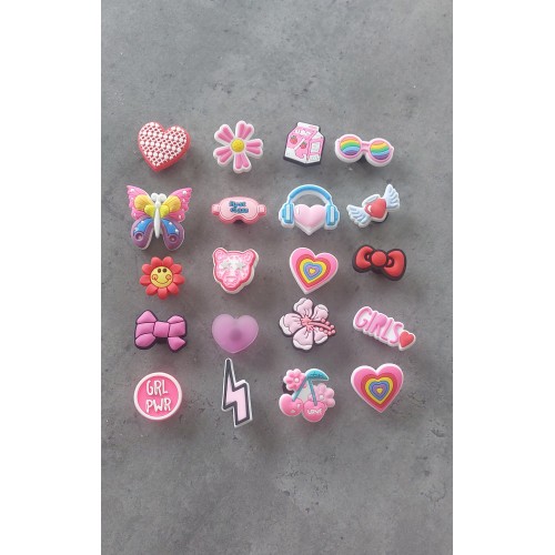 6 Croc Charm Girly