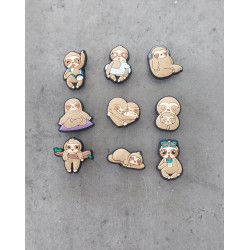 6 Croc Charms Sloth