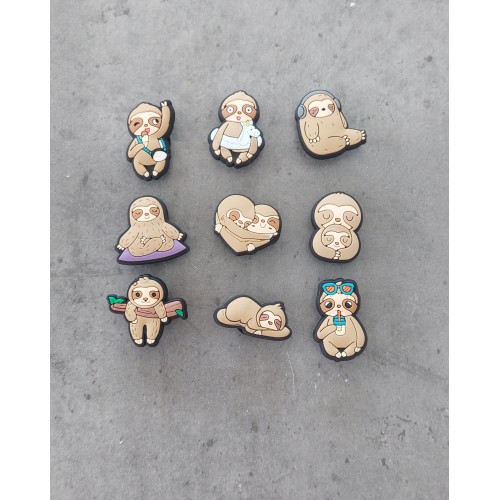 6 Croc Charms Sloth